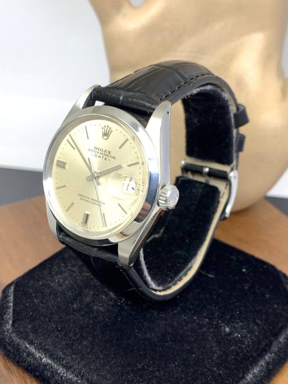 Rolex Oyster Perpetual Date 1500 Men's Watch Swiss Automatic 1969 Silver Dial - Picture 2 of 13